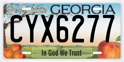 GA license plate CYX6277