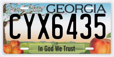 GA license plate CYX6435