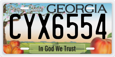 GA license plate CYX6554