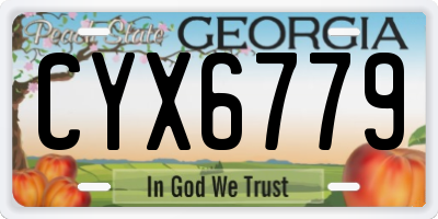 GA license plate CYX6779