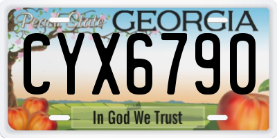 GA license plate CYX6790