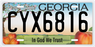 GA license plate CYX6816
