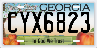 GA license plate CYX6823