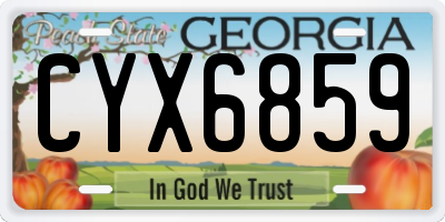GA license plate CYX6859