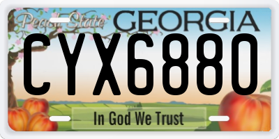 GA license plate CYX6880