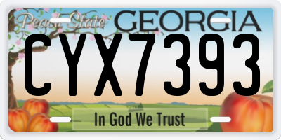 GA license plate CYX7393
