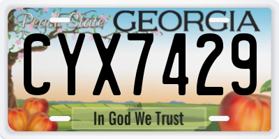 GA license plate CYX7429