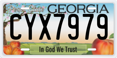 GA license plate CYX7979