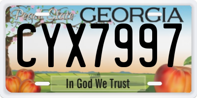 GA license plate CYX7997