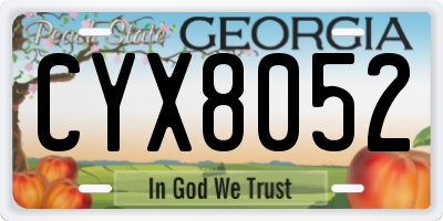 GA license plate CYX8052