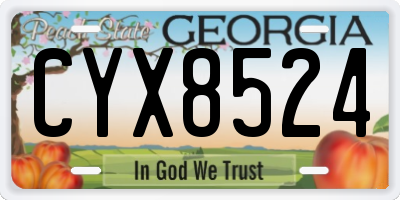 GA license plate CYX8524