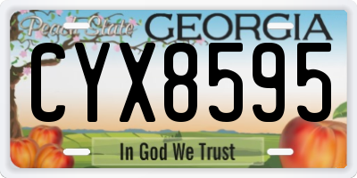 GA license plate CYX8595