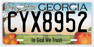 GA license plate CYX8952