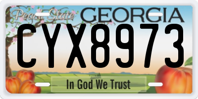 GA license plate CYX8973