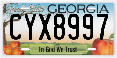 GA license plate CYX8997