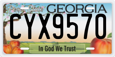 GA license plate CYX9570