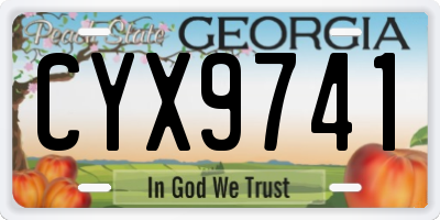 GA license plate CYX9741
