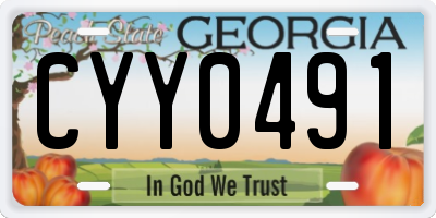 GA license plate CYY0491