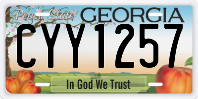 GA license plate CYY1257