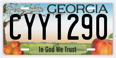 GA license plate CYY1290