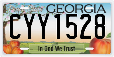 GA license plate CYY1528