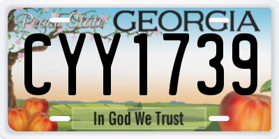 GA license plate CYY1739