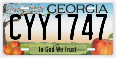 GA license plate CYY1747