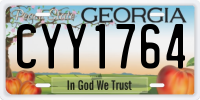 GA license plate CYY1764