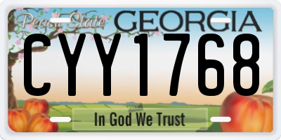 GA license plate CYY1768