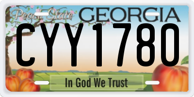 GA license plate CYY1780