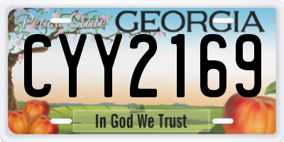 GA license plate CYY2169