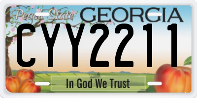 GA license plate CYY2211