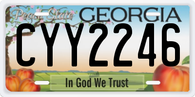 GA license plate CYY2246