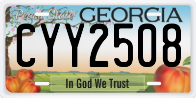 GA license plate CYY2508