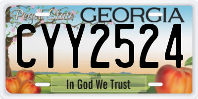 GA license plate CYY2524