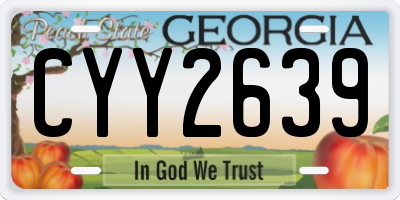 GA license plate CYY2639