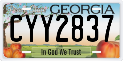 GA license plate CYY2837