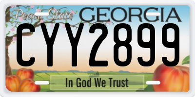GA license plate CYY2899