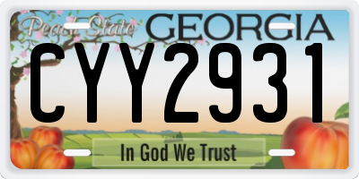 GA license plate CYY2931
