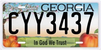 GA license plate CYY3437