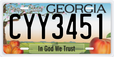 GA license plate CYY3451