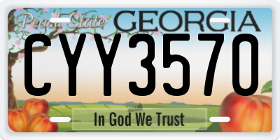 GA license plate CYY3570
