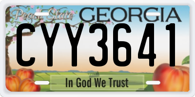 GA license plate CYY3641