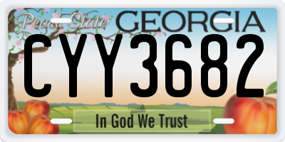 GA license plate CYY3682