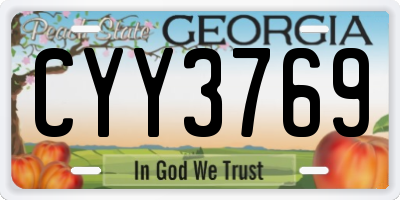 GA license plate CYY3769