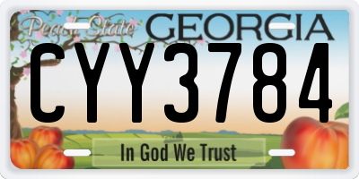 GA license plate CYY3784