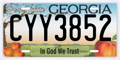 GA license plate CYY3852