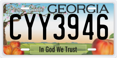 GA license plate CYY3946