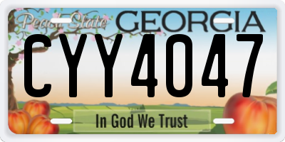 GA license plate CYY4047