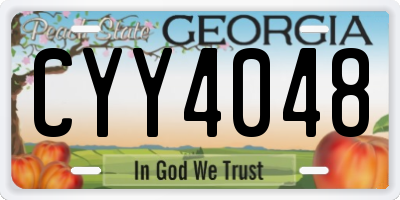 GA license plate CYY4048